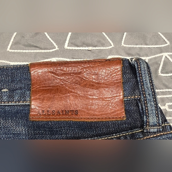 All Saints Kanaba Pistol Men's Distressed Slim Fit Jeans Size 32 - Picture 5 of 10